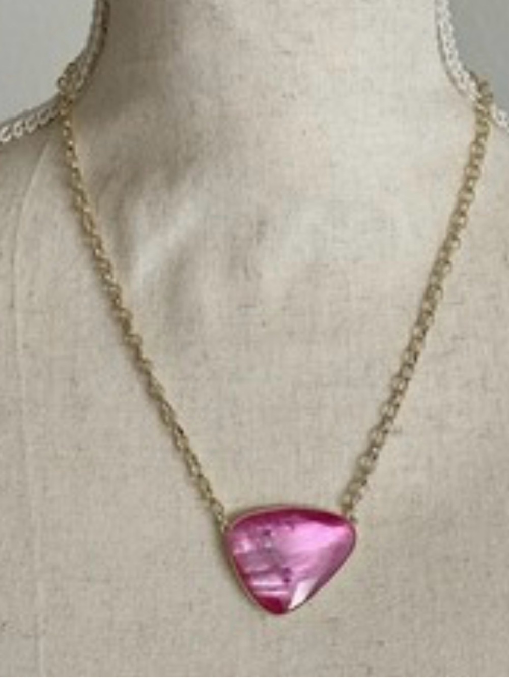 Kendra Scott Pink Triangle Necklace